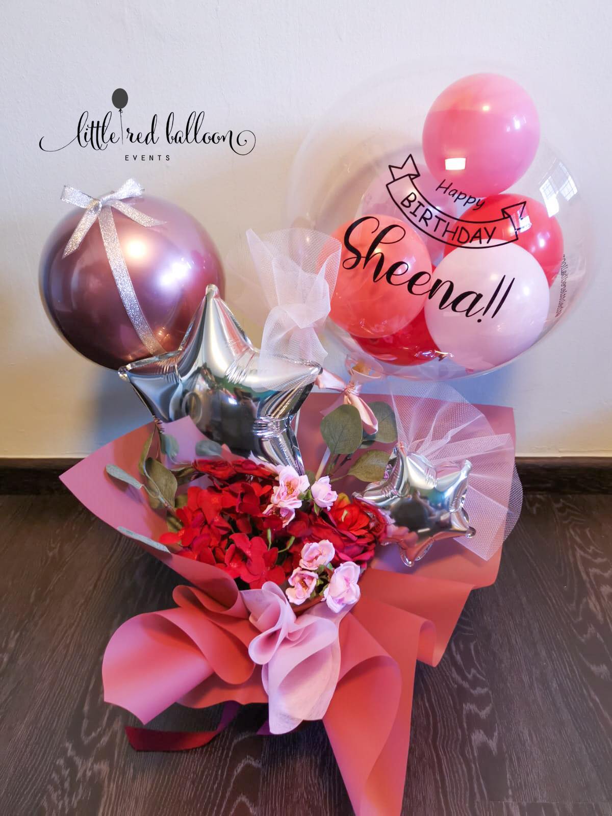 Bubble Balloon Gift Basket Little Red Balloon Singapore